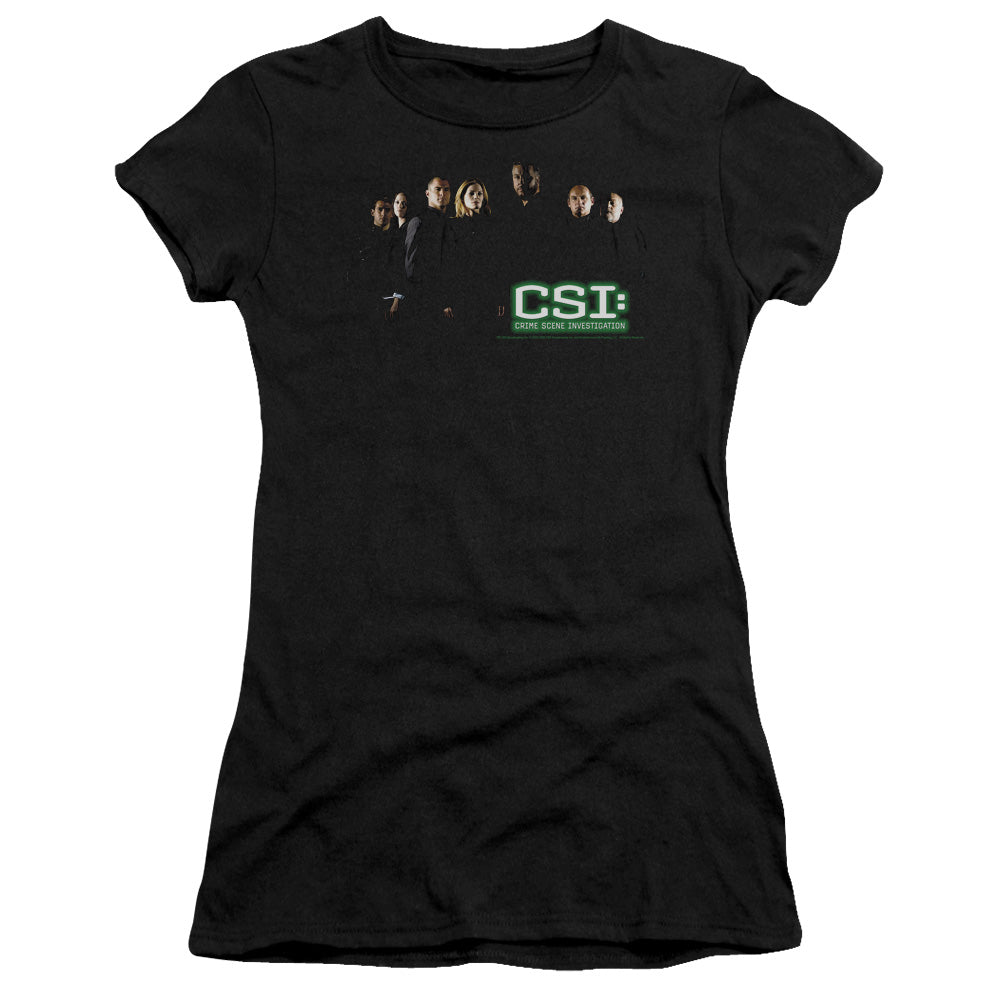 Csi - Shadow Cast - Short Sleeve Junior Sheer - Black T-shirt