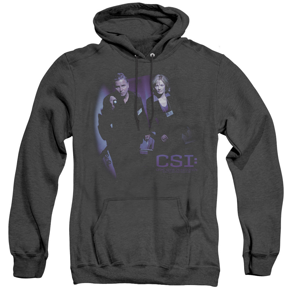 Csi - At The Scene - Adult Heather Hoodie - Black