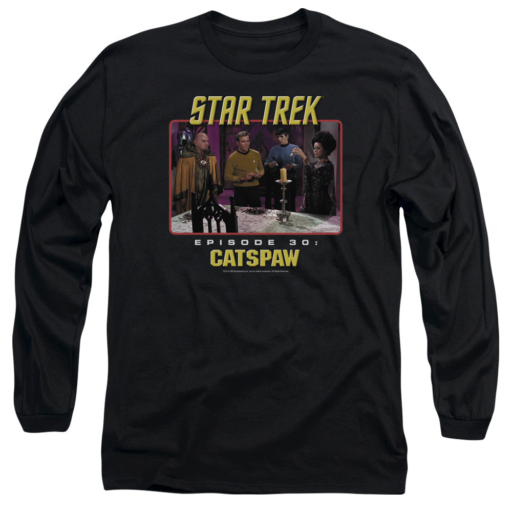 Star Trek Original - Cats Paw - Long Sleeve Adult 18/1 - Black T-shirt