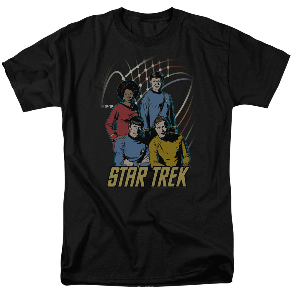 Star Trek - Warp Factor 4 - Short Sleeve Adult 18/1 - Black T-shirt