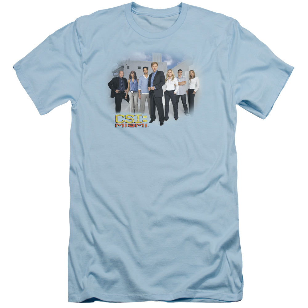 Csi - Miami Cast - Short Sleeve Adult 30/1 - Light Blue T-shirt