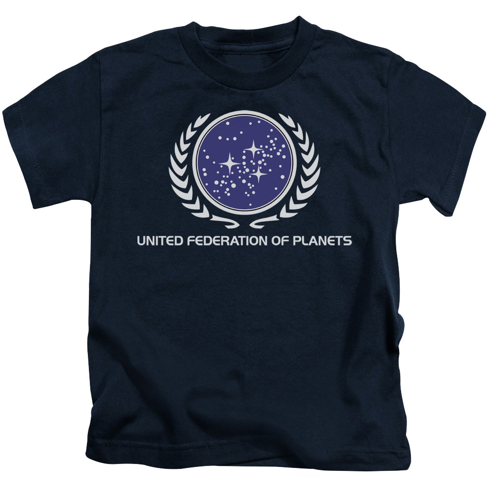 STAR TREK UNITED FEDERATION LOGO - S/S JUVENILE 18/1 - NAVY - T-Shirt