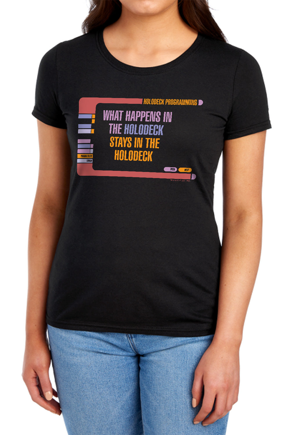 Star Trek - Holodeck Secrets - Short Sleeve Womens Tee - Black T-shirt