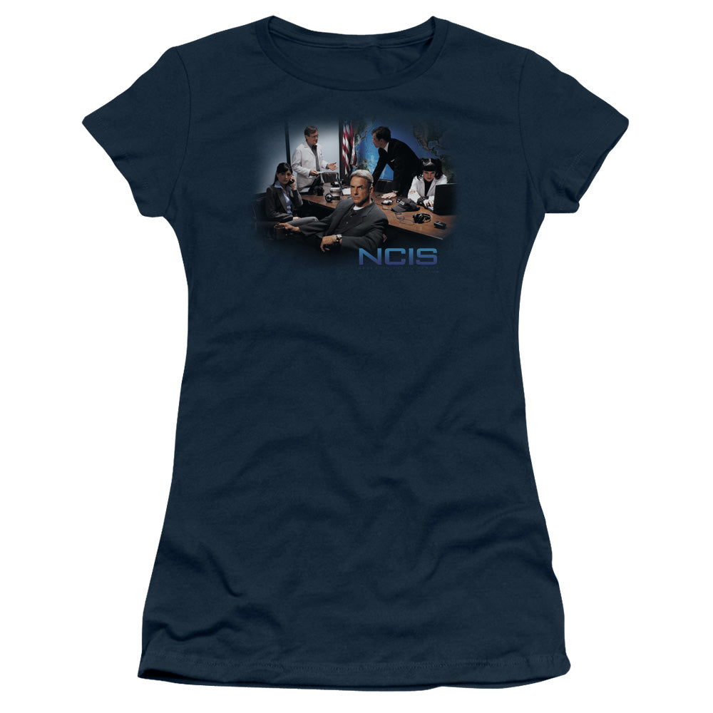 Ncis - Original Cast - Short Sleeve Junior Sheer - Navy T-shirt