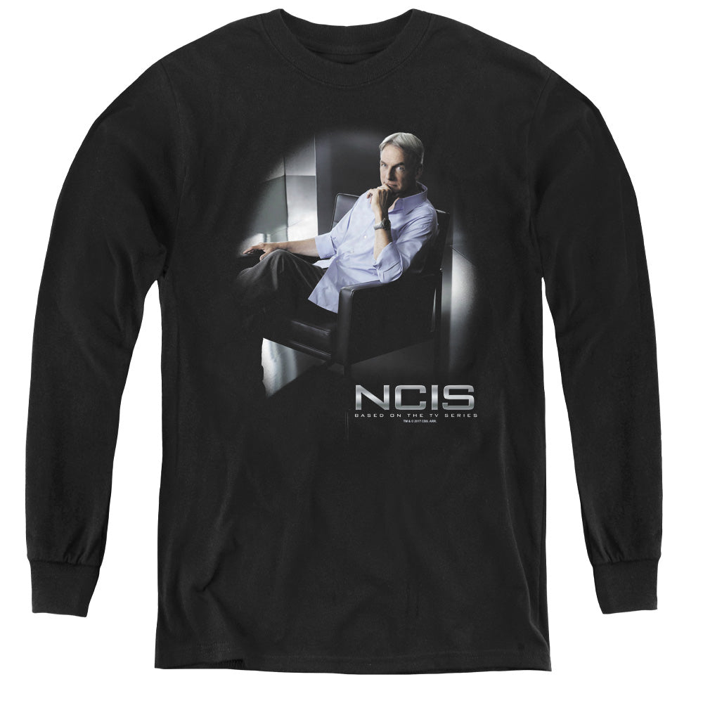 Ncis Gibbs Ponders - Youth Long Sleeve Tee - Black