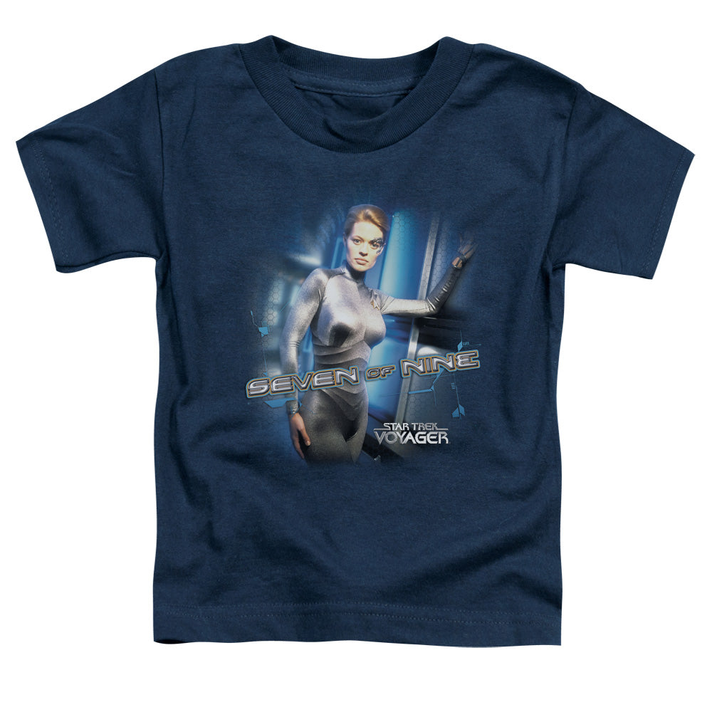 Star Trek - Seven Of Nine - Short Sleeve Toddler Tee - Navy T-shirt