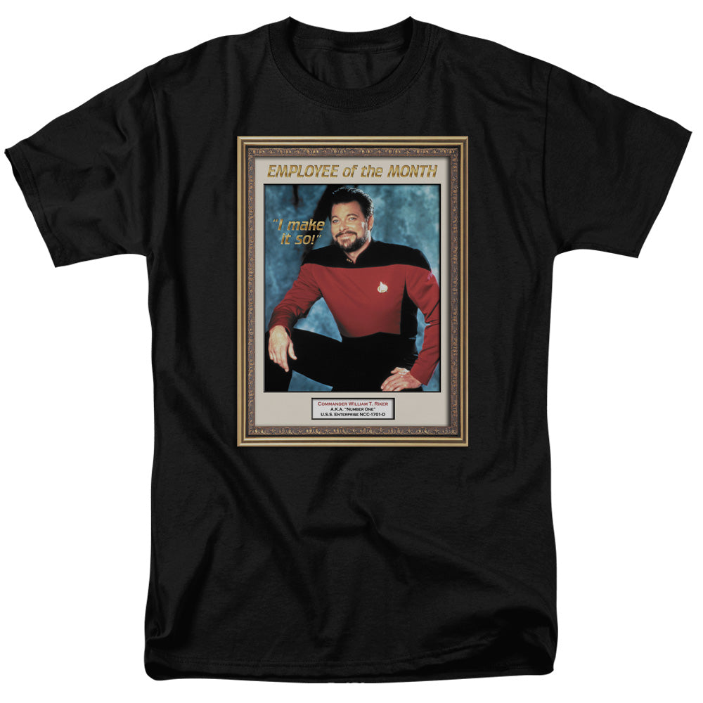 Star Trek - Employee Of Month - Short Sleeve Adult 18/1 - Black T-shirt
