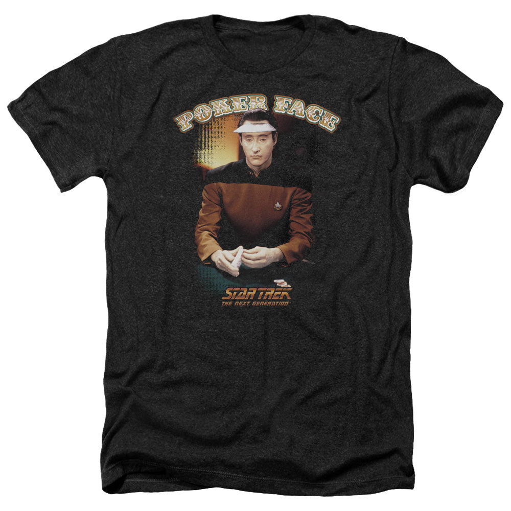Star Trek - Poker Face - Adult Heather-black