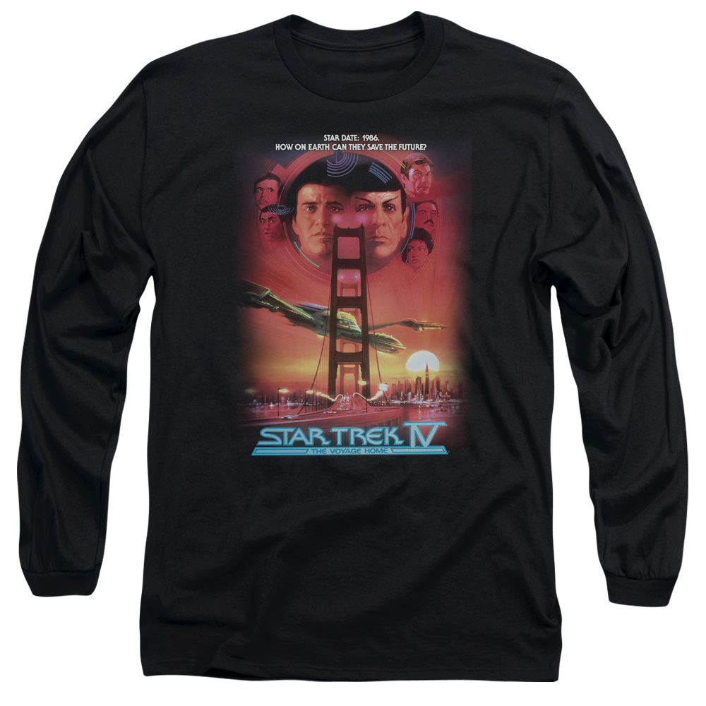 Star Trek - The Voyage Home(Movie) - Long Sleeve Adult 18/1 - Black T-shirt