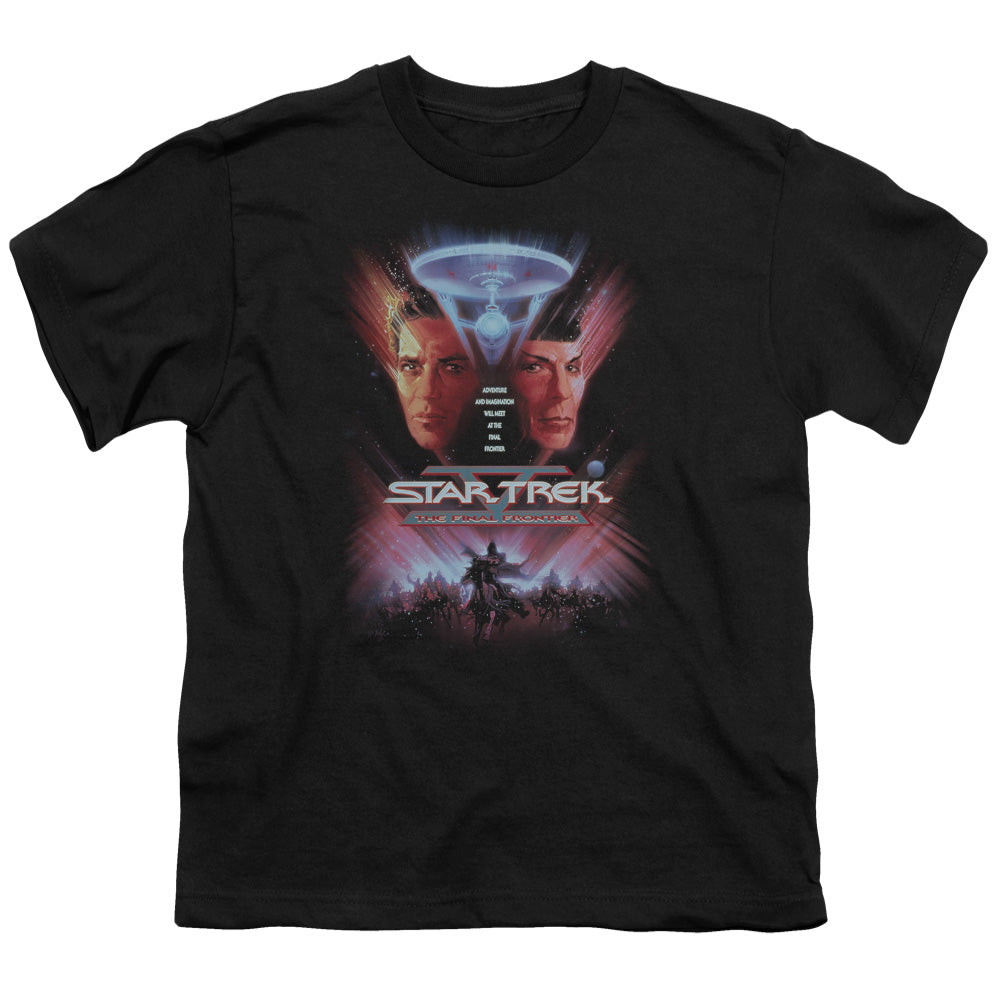 Star Trek - The Final Frontier(Movie) - Short Sleeve Youth 18/1 - Black T-shirt
