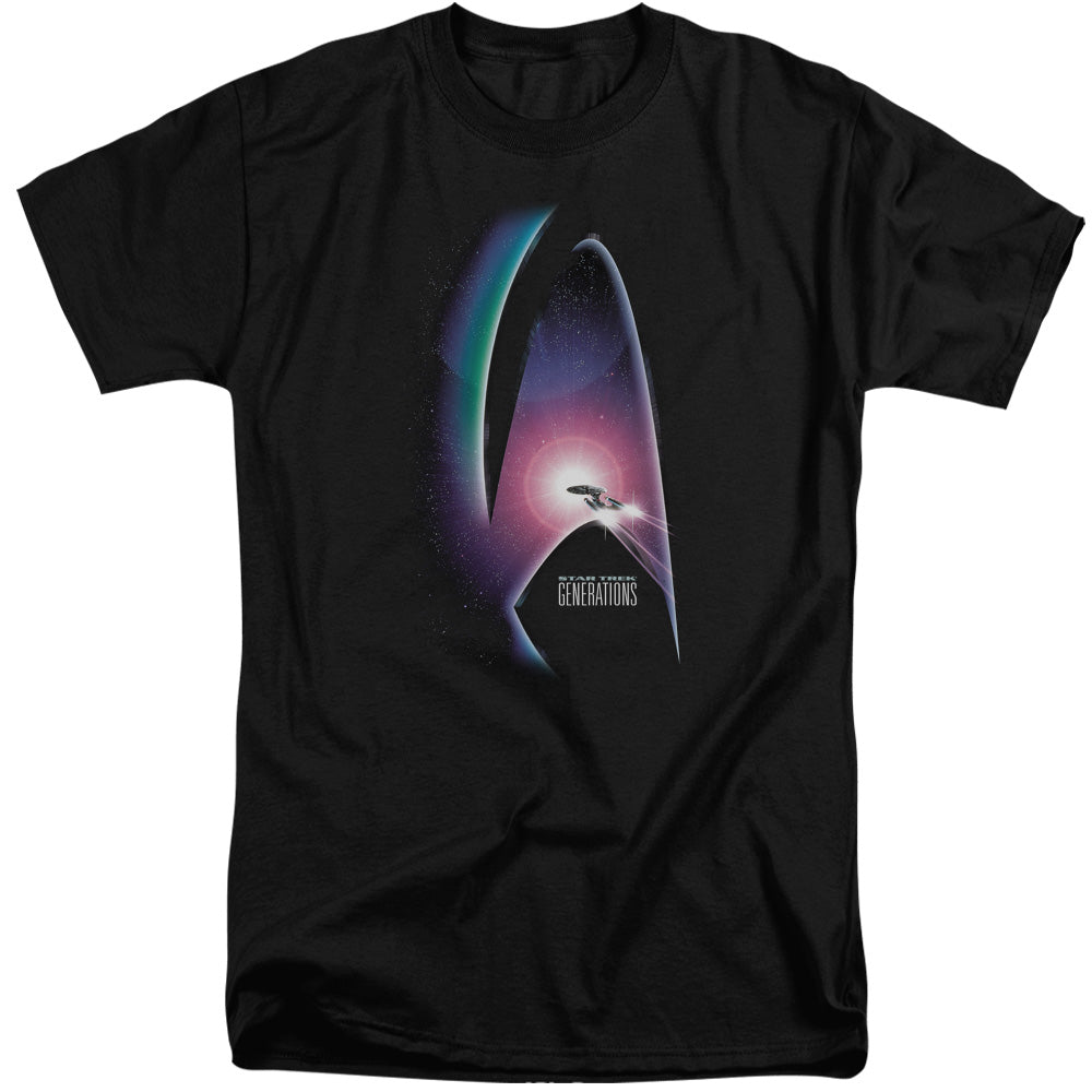 Star Trek - Generations(Movie) - Short Sleeve Adult Tall - Black T-shirt