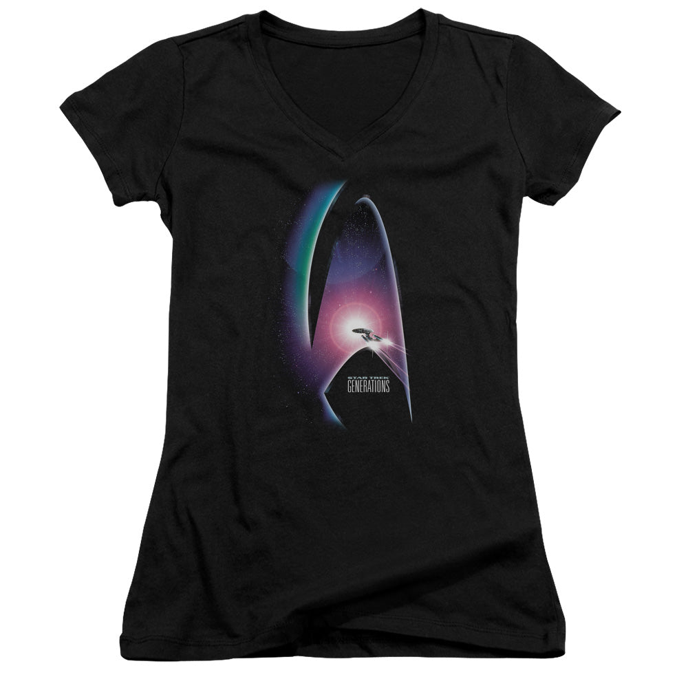 Star Trek - Generations(Movie) - Junior V-neck - Black
