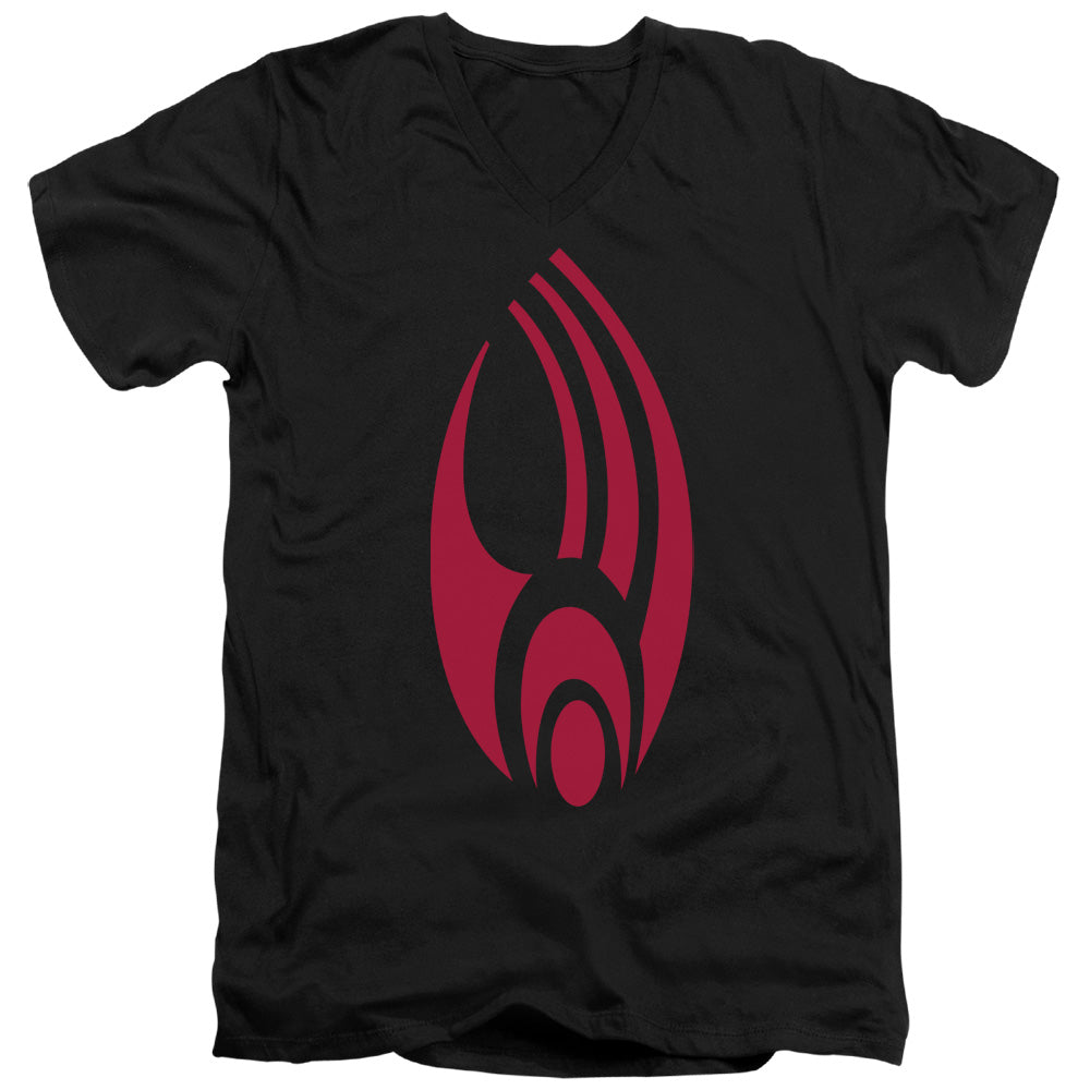 Star Trek - Borg Logo - Short Sleeve Adult V-neck - Black T-shirt