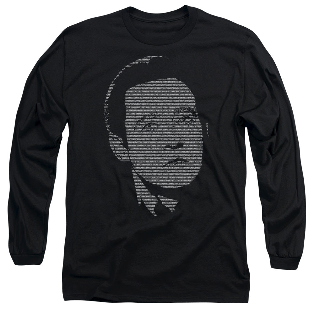 Star Trek - Datas Data - Long Sleeve Adult 18/1 - Black T-shirt