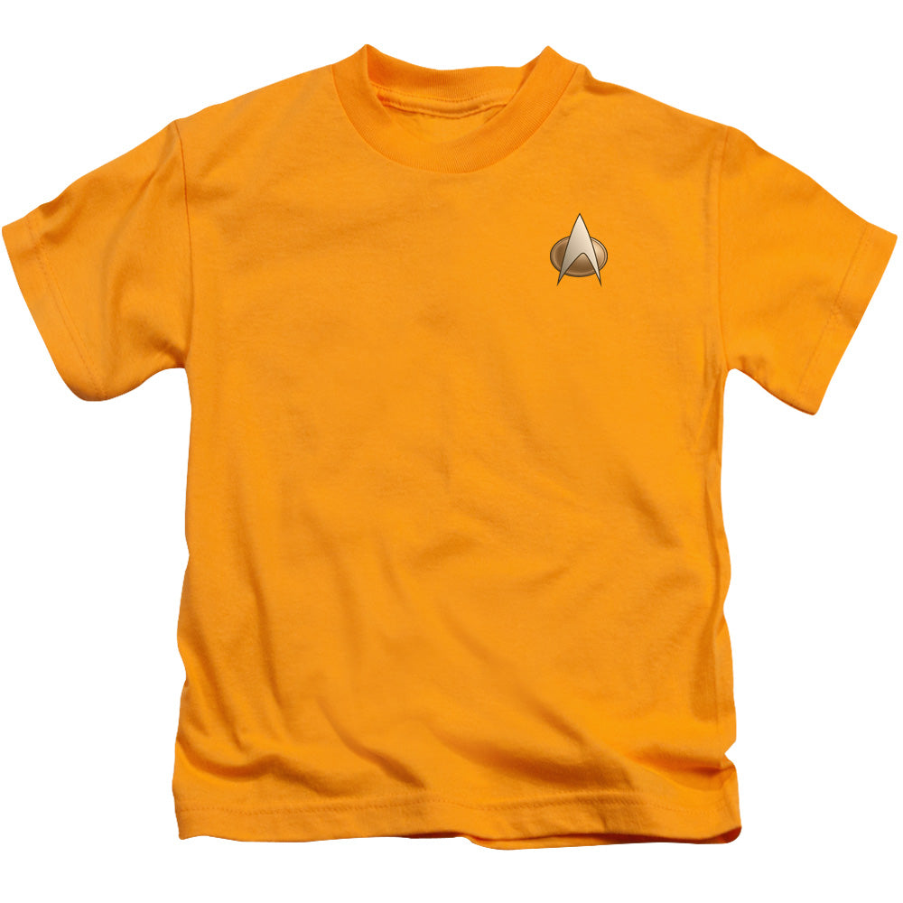 Star Trek - Tng Engineering Emblem - Short Sleeve Juvenile 18/1 - Gold T-shirt
