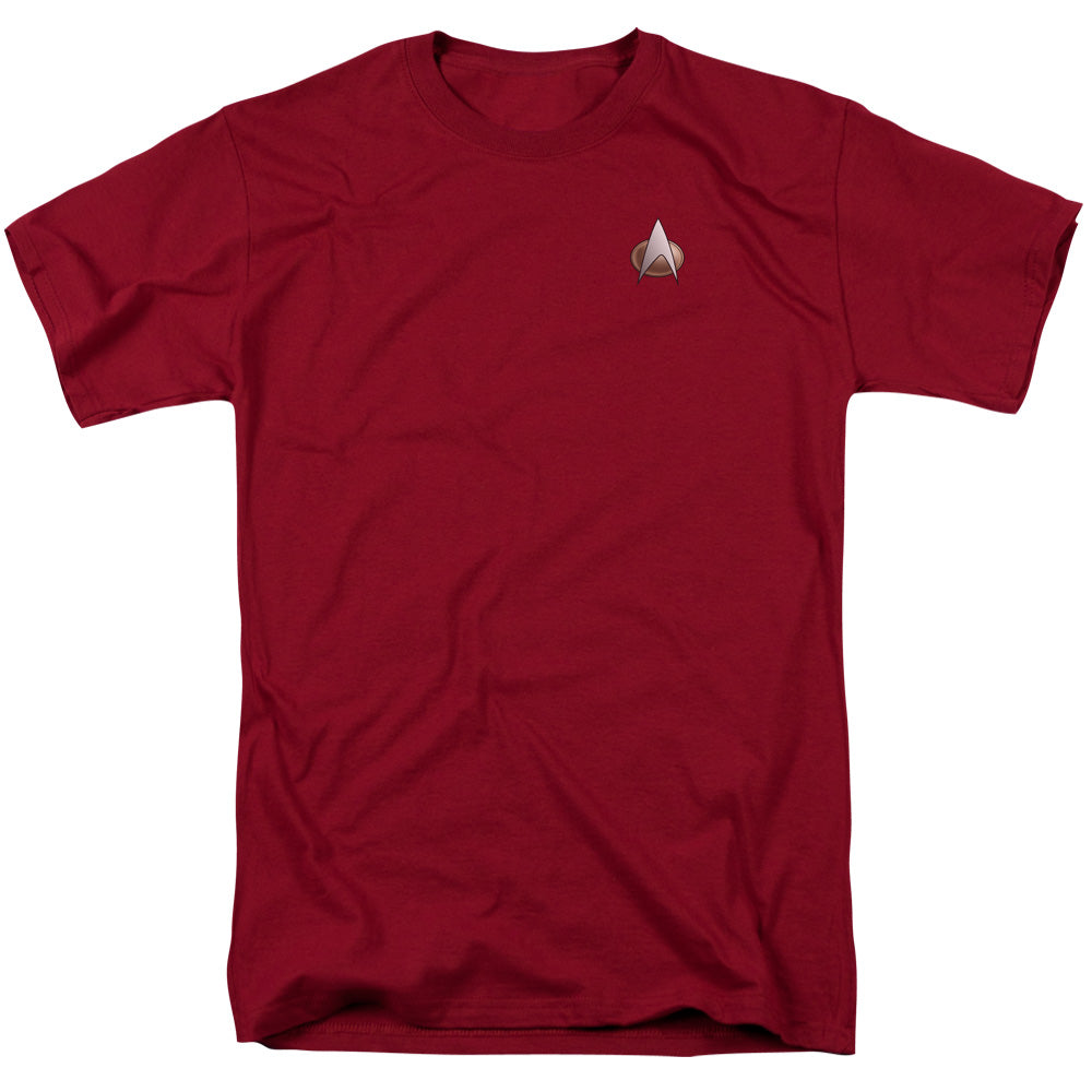 Star Trek - Tng Command Emblem - Short Sleeve Adult 18/1 - Cardinal T-shirt