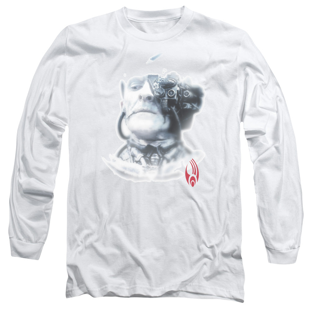 Star Trek - Borg Head - Long Sleeve Adult 18/1 - White T-shirt