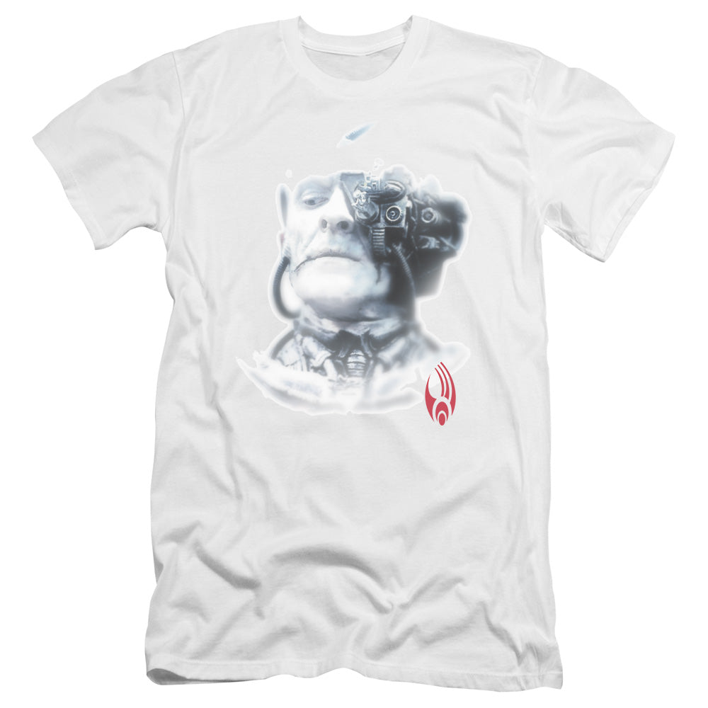 Star Trek - Borg Head-premuim Canvas Adult Slim Fit 30/1 - White