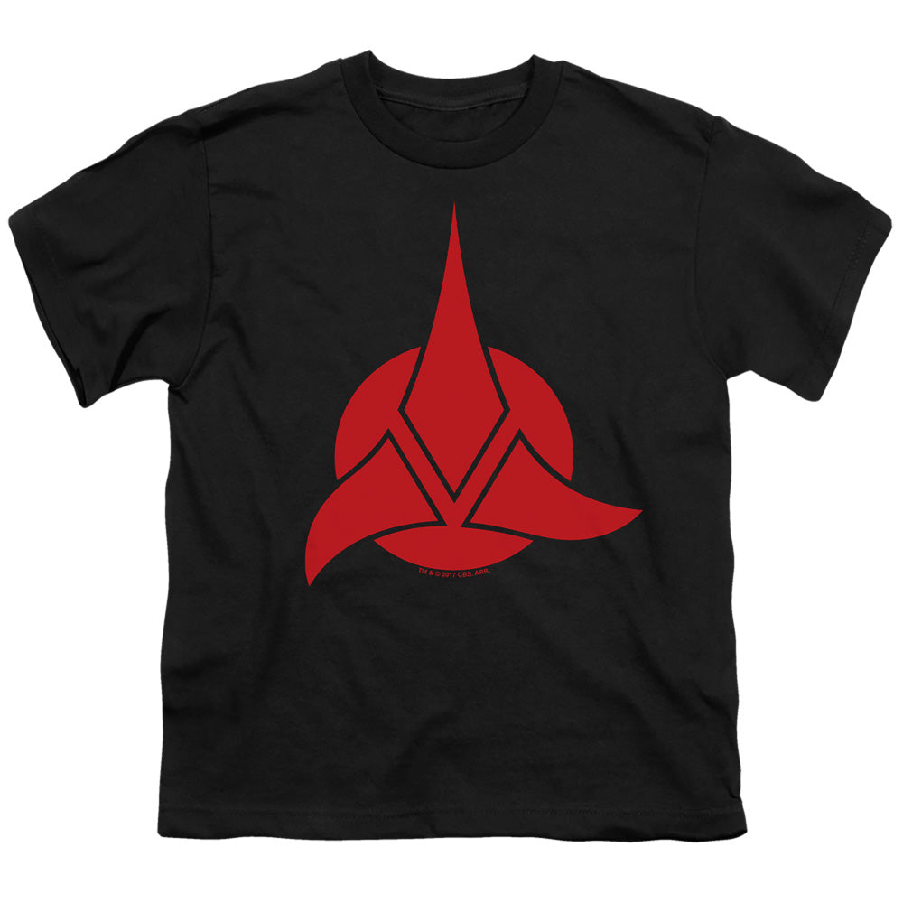 Star Trek - Klingon Logo - Short Sleeve Youth 18/1 - Black T-shirt