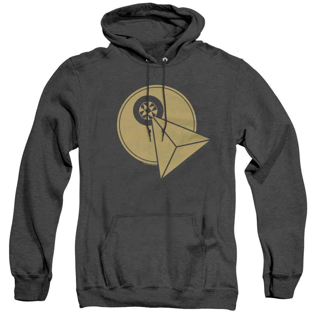 Star Trek - Vulcan Logo - Adult Heather Hoodie - Black