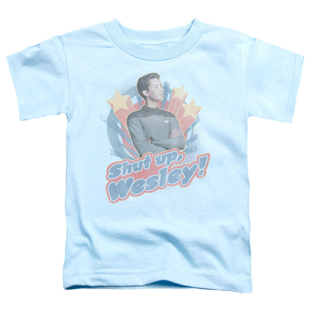 Star Trek - Shut Up Wesley - Short Sleeve Toddler Tee - Light Blue T-shirt