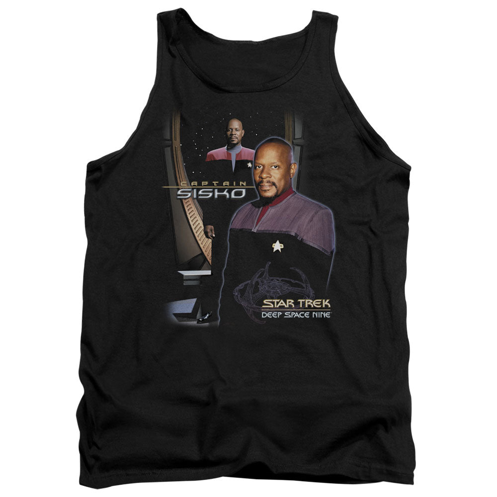 Star Trek - Captain Sisko - Adult Tank - Black