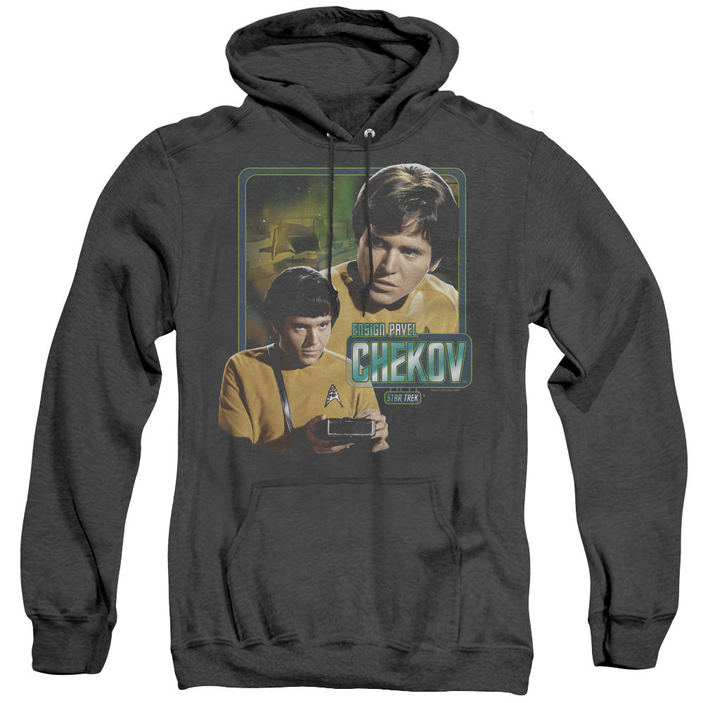 Star Trek - Ensign Chekov - Adult Heather Hoodie - Black