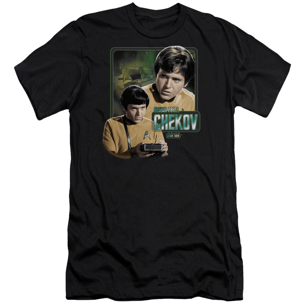 Star Trek - Ensign Chekov-premuim Canvas Adult Slim Fit 30/1 - Black