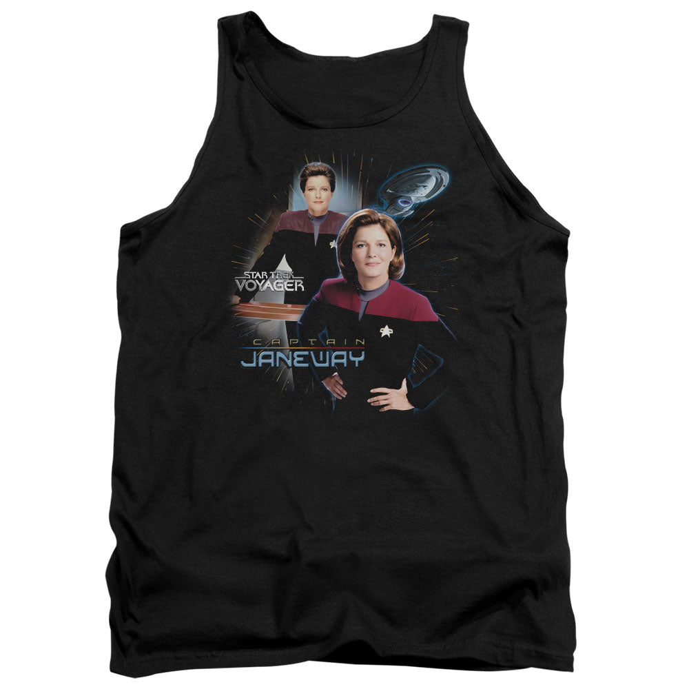 Star Trek - Captain Janeway - Adult Tank - Black