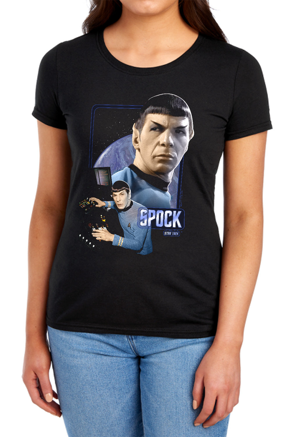 Star Trek - Spock - Short Sleeve Womens Tee - Black T-shirt