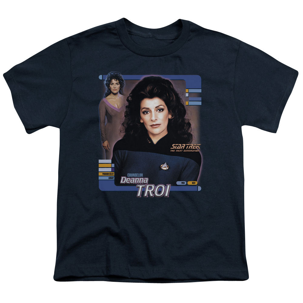 STAR TREK DEANNA TROI - S/S YOUTH 18/1 - NAVY T-Shirt