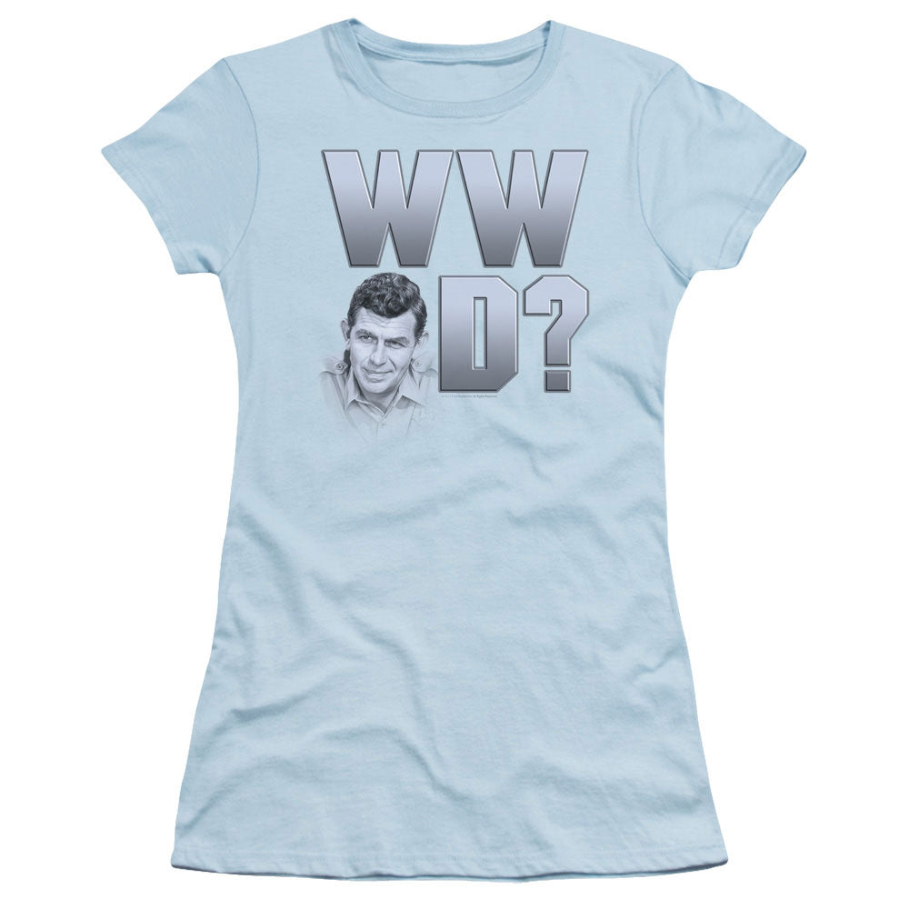 Andy Griffith - Wwad - Short Sleeve Junior Sheer - Light Blue T-shirt