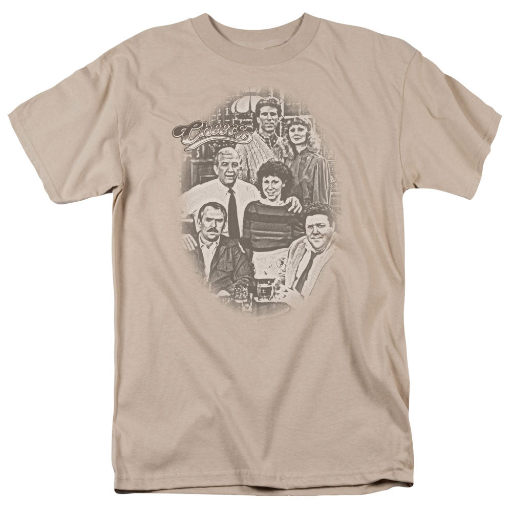 Cheers - Original Cast - Short Sleeve Adult 18/1 - Sand T-shirt