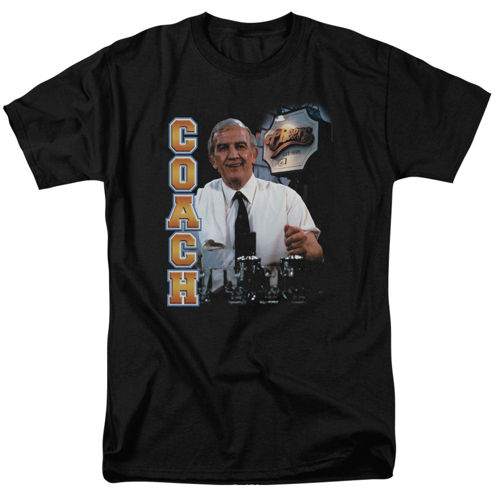 Cheers - Coach - Short Sleeve Adult 18/1 - Black T-shirt