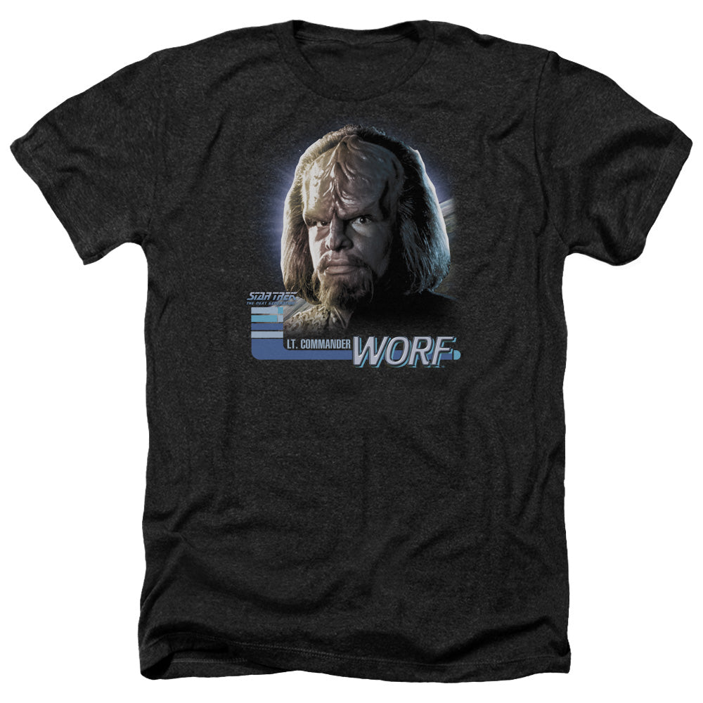 Star Trek - Tng Worf - Adult Heather-black