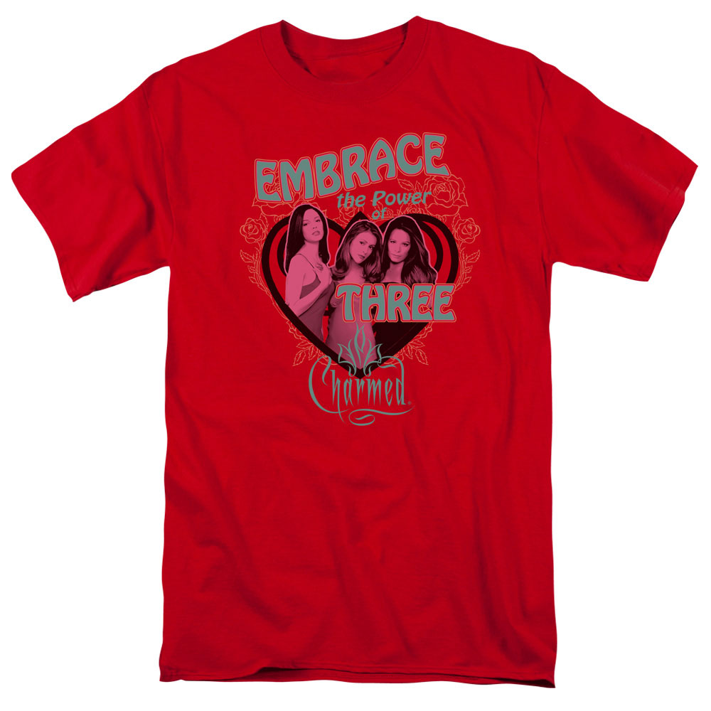 Charmed - Embrace The Power - Short Sleeve Adult 18/1 - Red T-shirt