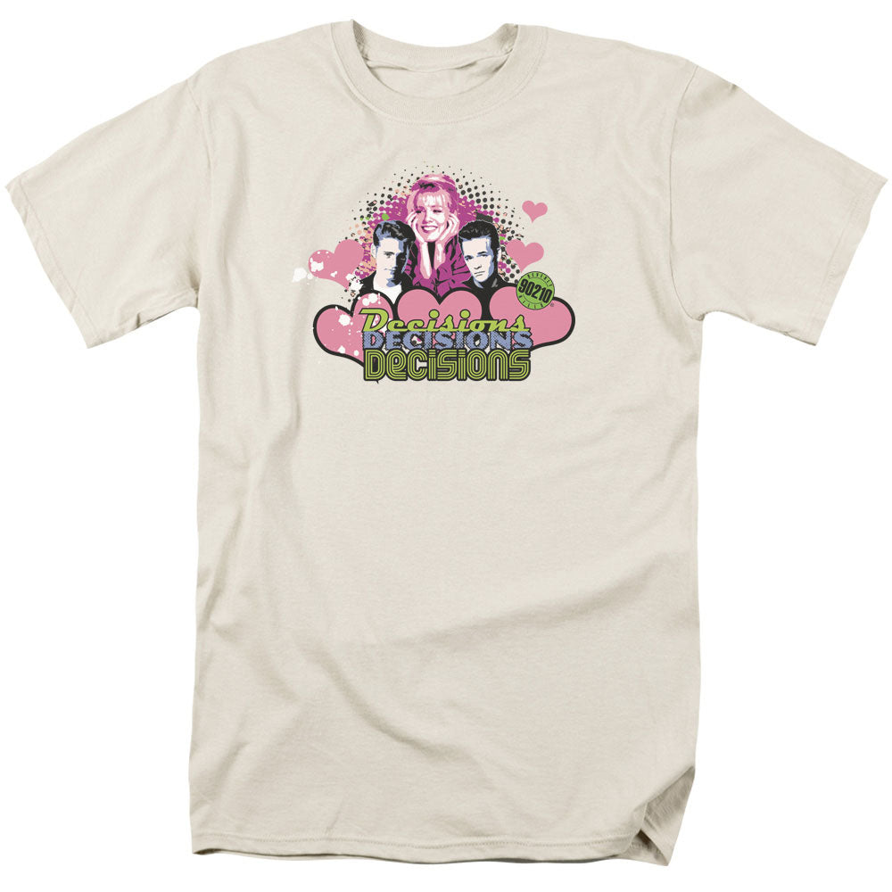 90210 - Decisions - Short Sleeve Adult 18/1 - Cream T-shirt