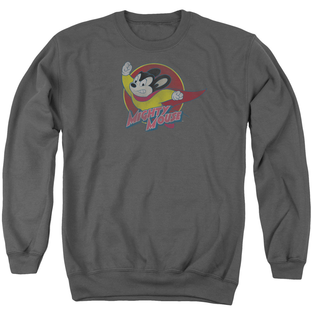 Mighty Mouse - Mighty Circle - Adult Crewneck Sweatshirt - Charcoal