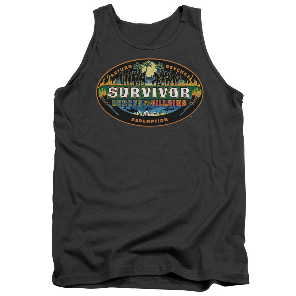 Survivor - Heroes Vs Villains - Adult Tank - Charcoal