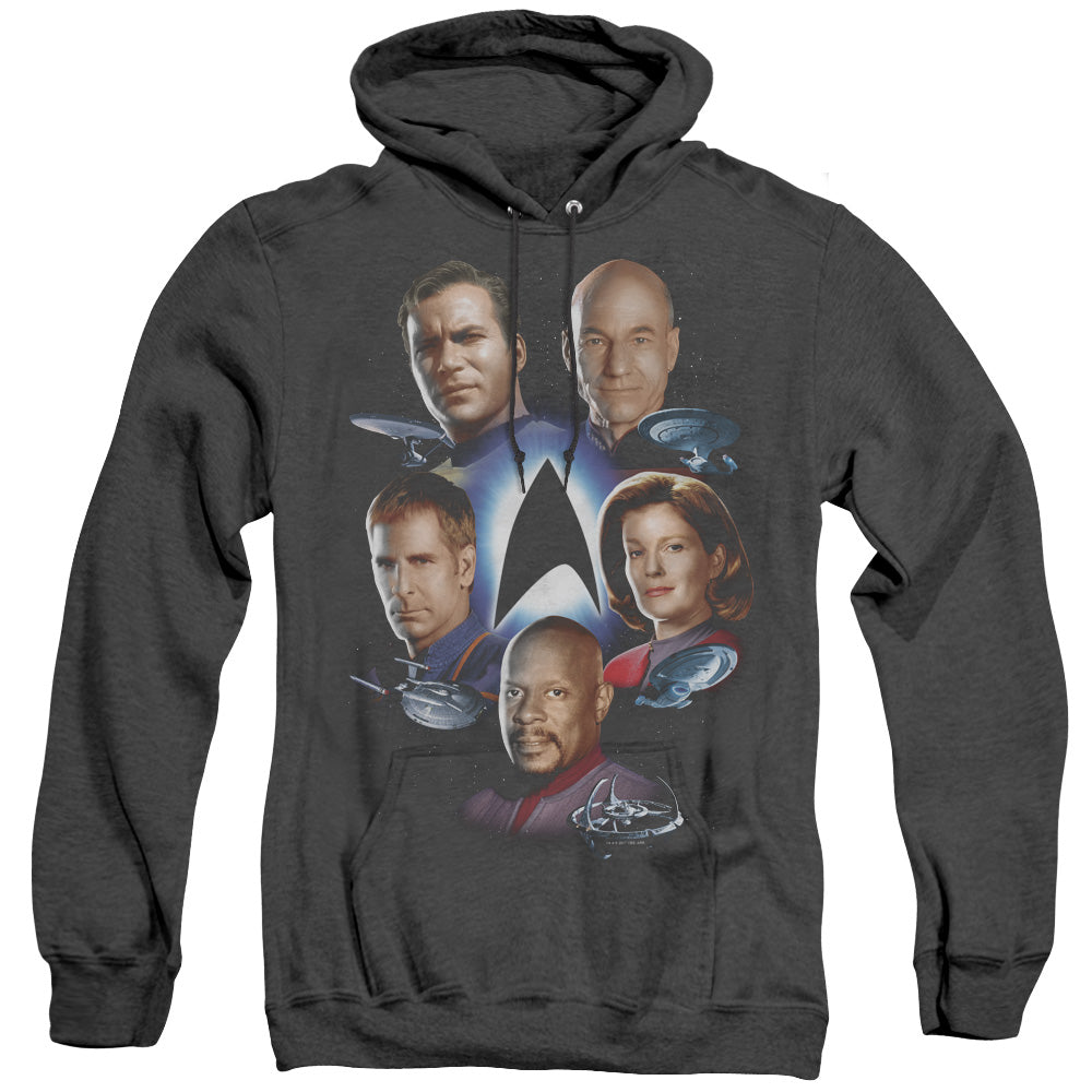 Star Trek Starfleets Finest - Adult Heather Hoodie - Black
