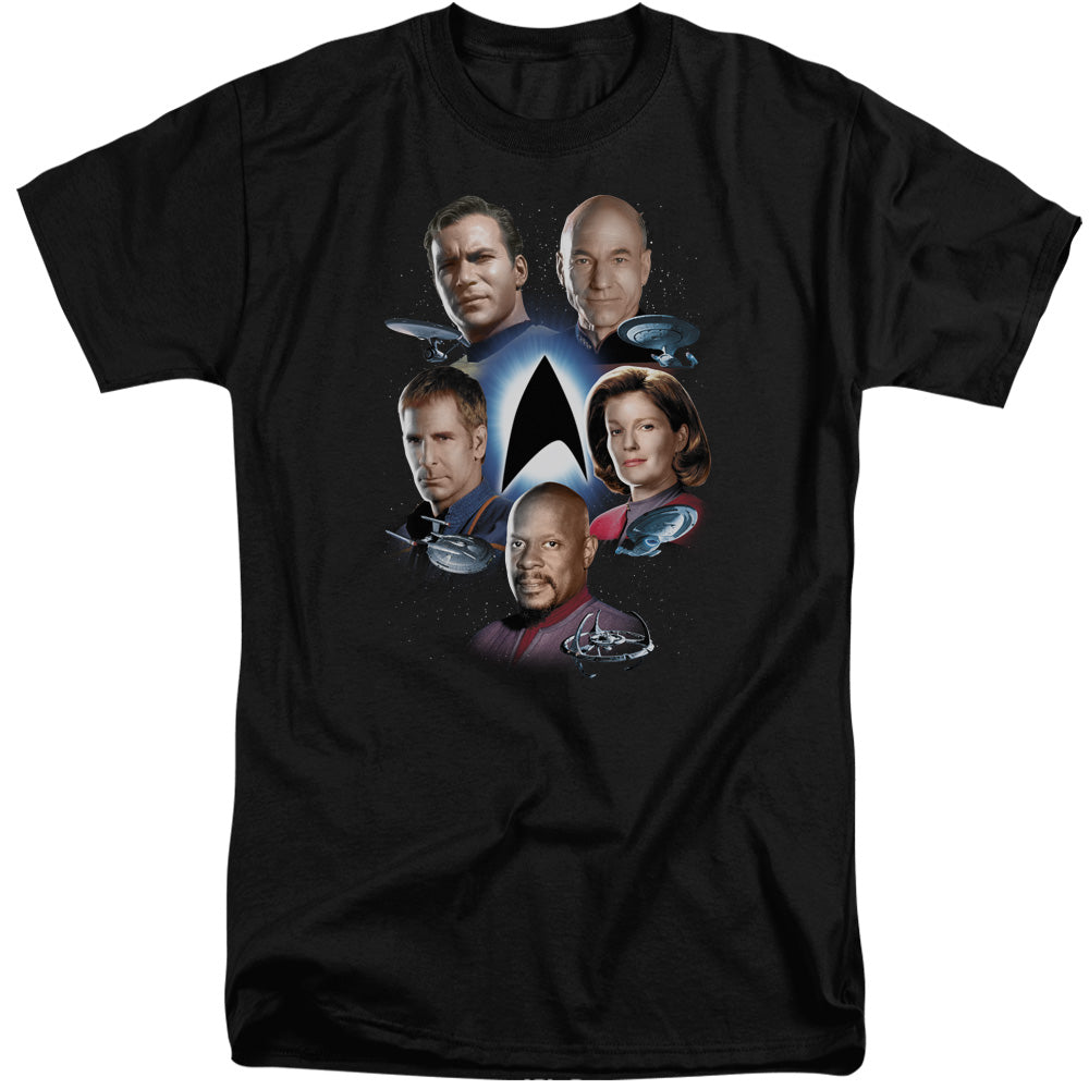 Star Trek - Starfleets Finest - Short Sleeve Adult Tall - Black T-shirt