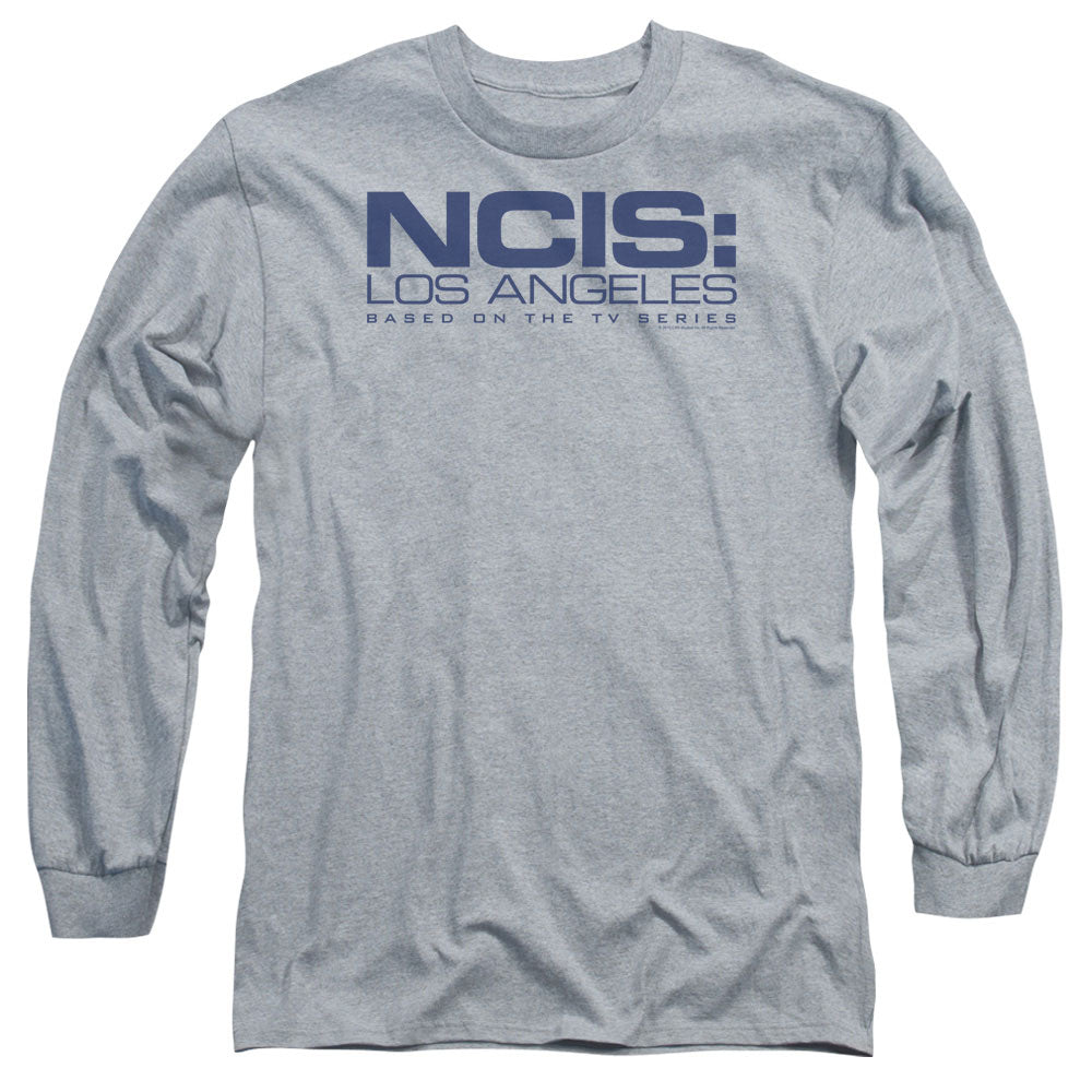 Ncis La - Logo - Long Sleeve Adult 18/1 - Athletic Heather T-shirt