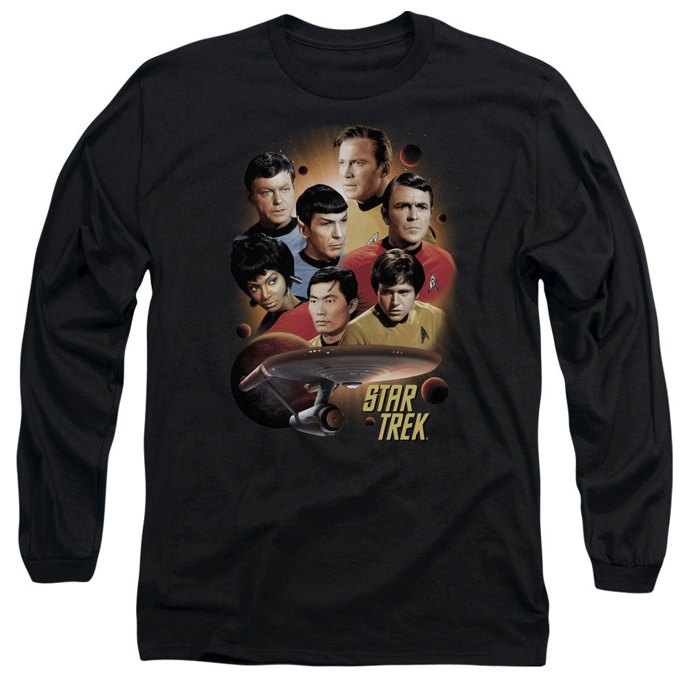 Star Trek - Heart Of The Enterprise - Long Sleeve Adult 18/1 - Black T-shirt