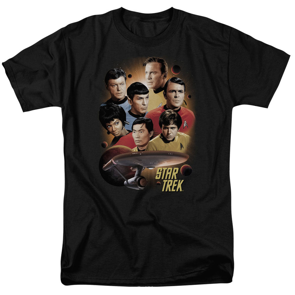 Star Trek - Heart Of The Enterprise - Short Sleeve Adult 18/1 - Black T-shirt
