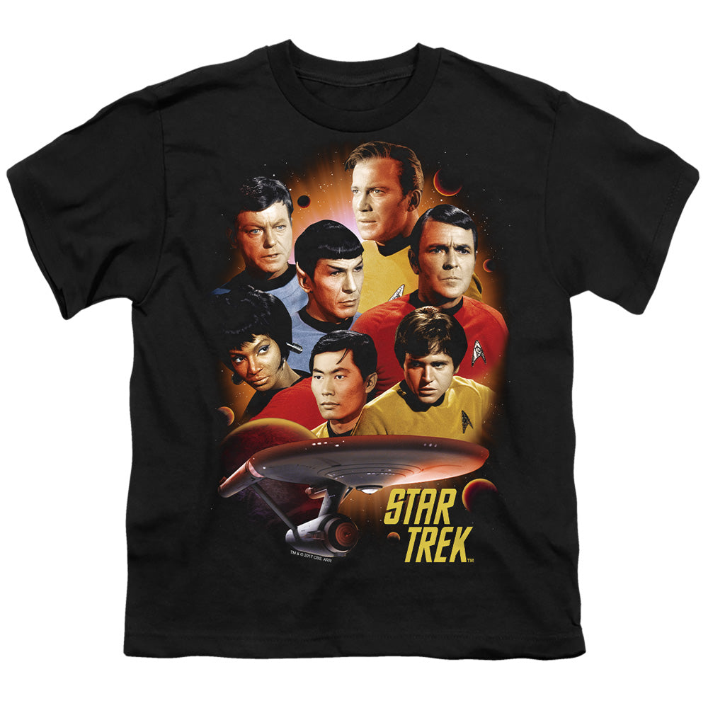 Star Trek - Heart Of The Enterprise - Short Sleeve Youth 18/1 - Black T-shirt