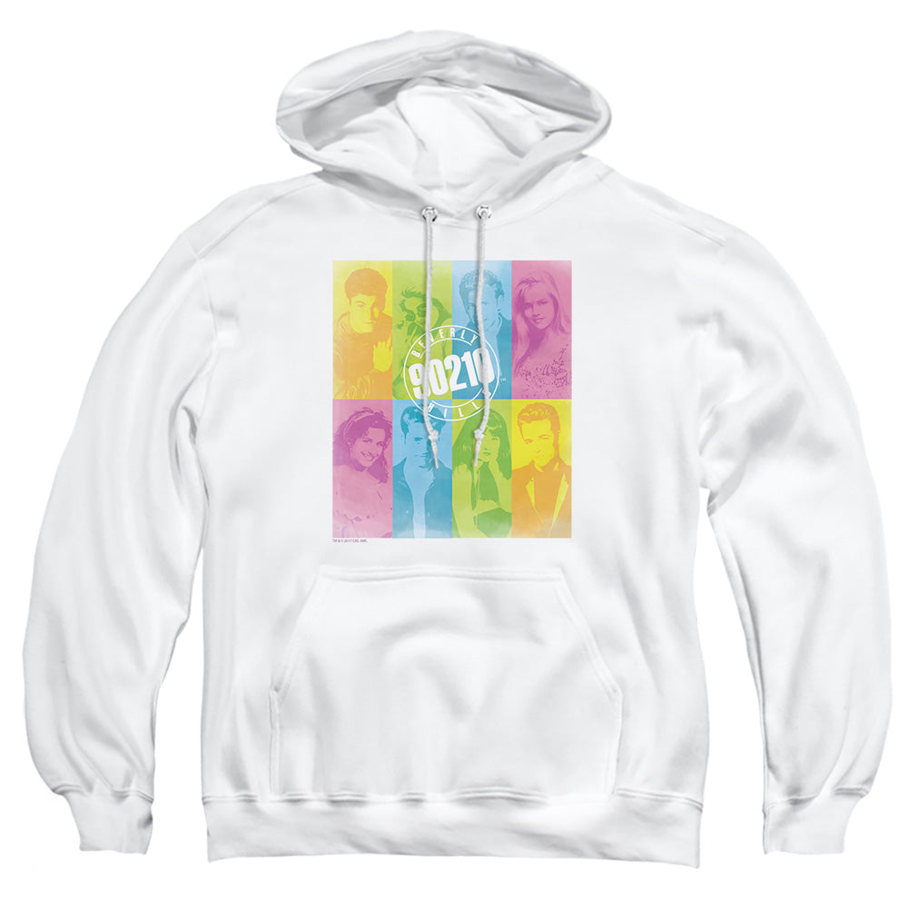 90210 - Color Block Of Friends - Adult Pull-over Hoodie - White