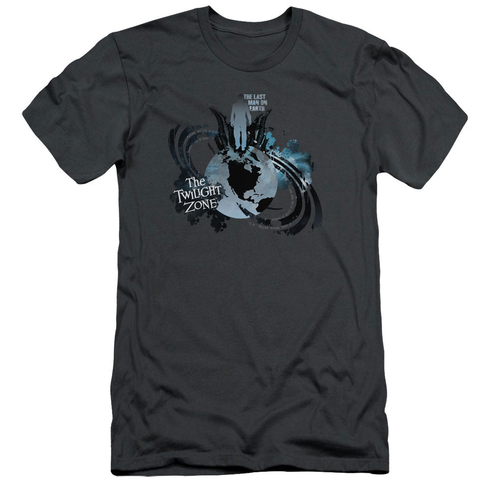 Twilight Zone - Last Man On Earth - Short Sleeve Adult 30/1 - Charcoal T-shirt