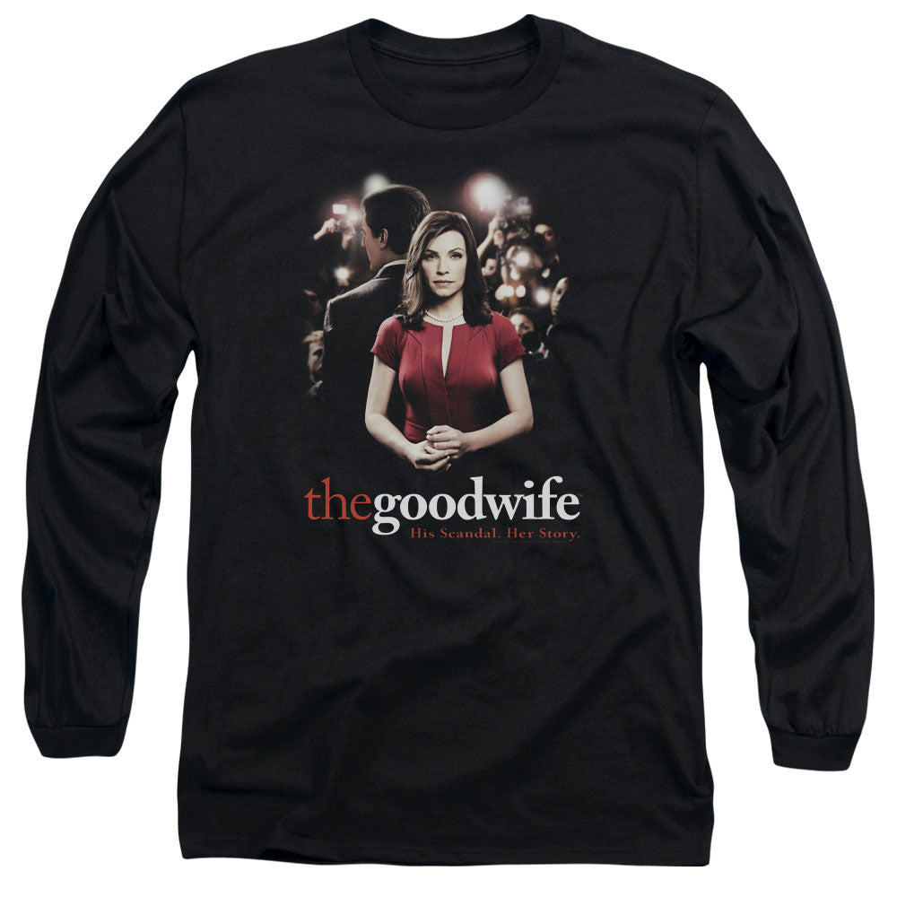 The Good Wife - Bad Press - Long Sleeve Adult 18/1 - Black T-shirt