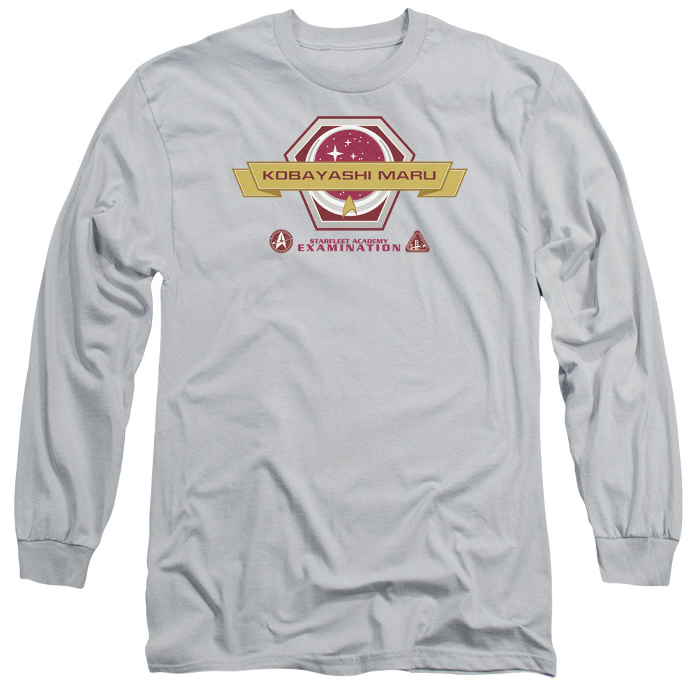 Star Trek - Kobayashi Maru - Long Sleeve Adult 18/1 - Silver T-shirt