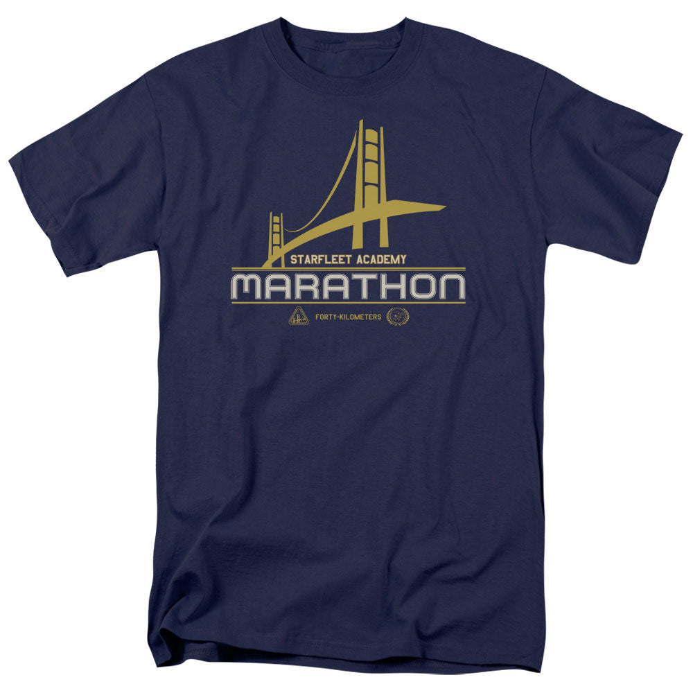 Star Trek - Marathon Logo - Short Sleeve Adult 18/1 - Navy T-shirt